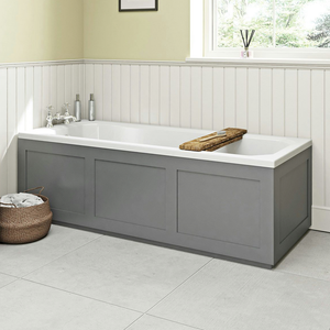 The Bath Co. Camberley 1700 x 700mm Satin Grey Wooden Bath Panel Pack