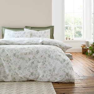 Thea Floral Duvet Cover Set - Green Double 200x200cm