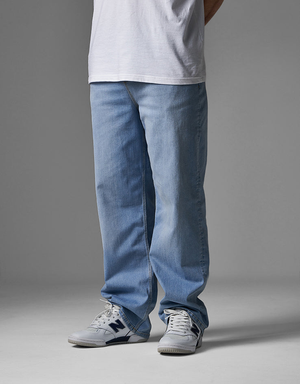 Route One Baggy Denim Jeans - Stone Wash