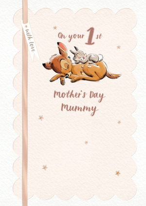 Disney Bambi And Thumper First Mother's Day Mummy Card