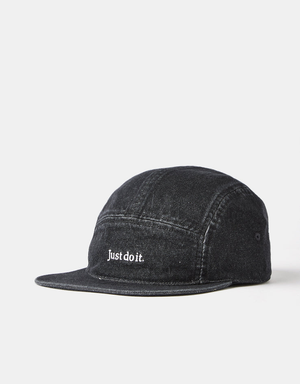 Nike Unstructured Denim JDI Cap - Black/Black/White