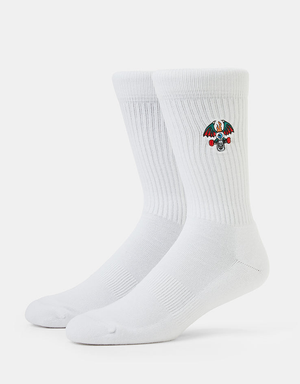 Route One Monster Truck Crew Socks - White