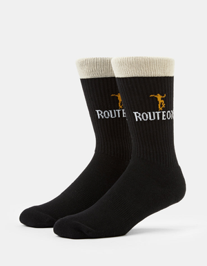 Route One Onenness Crew Socks - Black - One Size