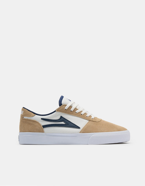 Lakai Manchester Skate Shoes - White/Tan/Navy