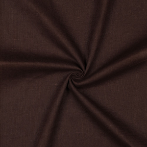 Tissu lin coton lavé - Chocolat