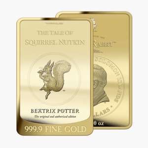 The Tales of Beatrix Potter - Squirrel Nutkin Solid Gold Bar