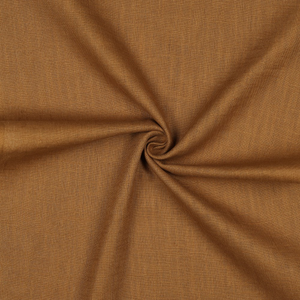 Tissu lin coton lavé - Caramel