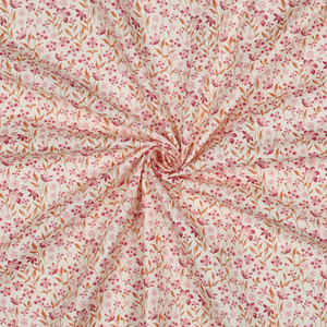 Tissu popeline de coton Romy - Rose
