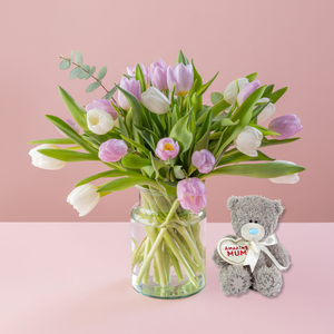 Mixed Tulips & Tatty Teddy Amazing Mum Bear