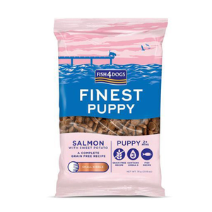 FISH4DOGS Finest Puppy Small Kibble, Salmon with Sweet Potato Sample Pack 75g