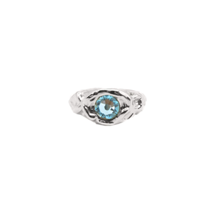 Cala Aquamarina-Silver Ring (P 1/2 (UK))