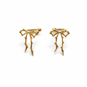 Carrie Bow Ear Cuffs Yellow Gold