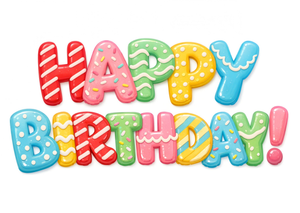 Colourful Decorated Biscuits Birthday Card