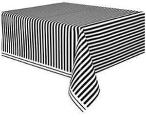 Black Striped Tablecover