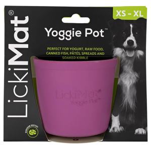 LickiMat Yoggie Pot Slow Feeder Dog Bowl - Colour : Purple