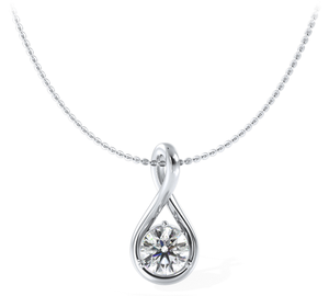 Twist Loop Diamond Solitaire Pendant