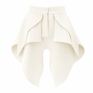 Sculpted Peplum Belt - Off-White (XL)