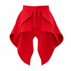 Sculpted Peplum Belt - Red (S)