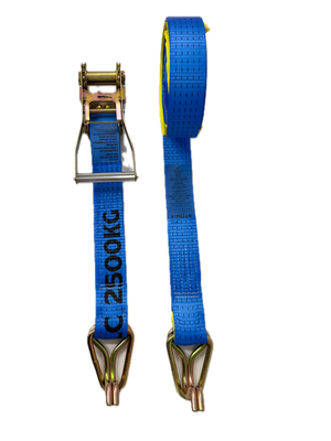 Heavy Duty Ratchet Tie Down Kit with Hook and Keeper - 50mm x 9m - LC 2500kg - Blue