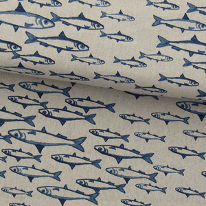 Toile de coton canvas - Banc de poissons