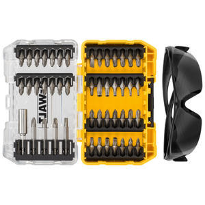 DeWalt DT70703-QZ TOUGHCASE 47 Piece Screwdriver Bit Set with Safety Glasses