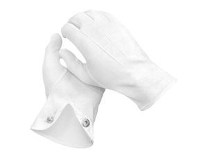 Premium 100% White Cotton Gloves - Comfortable Gloves for Official Wear - Perfect Gift for Men or Women