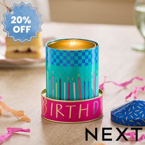 NEXT Musical Happy Birthday Tin Candle