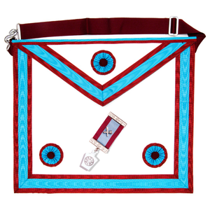 Mark Master Mason MM Apron & Breast Jewel - Traditional regalia for Freemason ceremonies