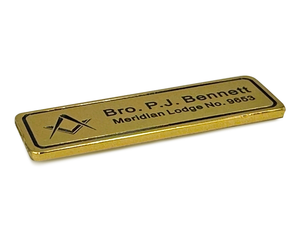 Personalised Freemason's Briefcase / Soft Case Name Plate - Custom detail for organising regalia