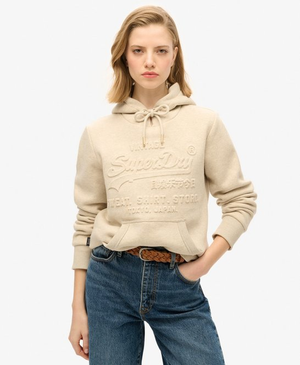 Embossed Vintage Logo Graphic Hoodie