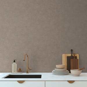 Galerie Horizon Textured Plain Brown Wallpaper - HZ62034