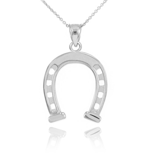 Sterling Silver Horseshoe Pendant Necklace