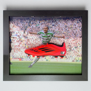 Henrik Larsson Signed Celtic Boot - Framed