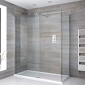 Milano Portland - Corner Walk-In Shower Enclosure and Tray - 1500mm x 760mm