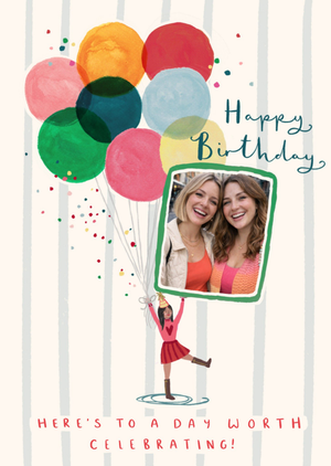 Here's To A Day Worth Celebrating Photo Upload Birthday Card