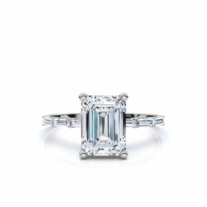 14K White Gold Briarose Accents Lab Grown Diamond Engagement Ring (1/4 ct. tw)
