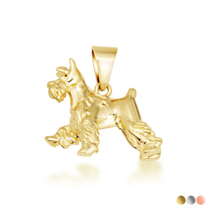 Gold Schnauzer Dog Necklace (Available in Yellow Gold, Rose Gold, White Gold)