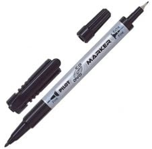 Pilot CD/DVD Marker Dual Top Fine & Extra Fine Black- 0.4  &  0.7mm