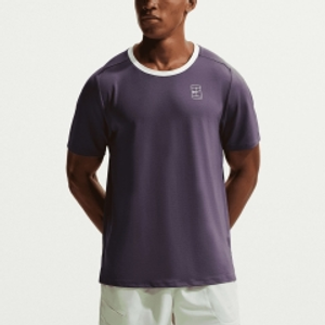 Nike Court Advantage Dri-FIT Maglietta - Dark Raisin/Volt Tint/White