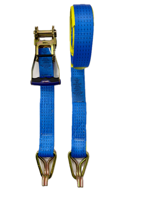 TYMATE Ratchet Tie Down 9m x 50mm Hook & Keeper LC 2500kg – Blue (Rubber Handle)