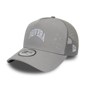 New Era Paisley Emblem Grey 9FORTY A-Frame Trucker Adjustable Cap