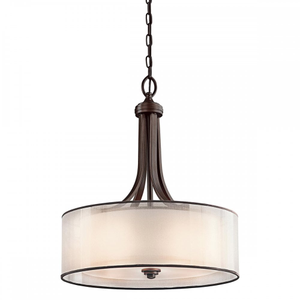 KL-LACEY-P-L-MB Lacey 4 Light Large Pendant Mission Bronze