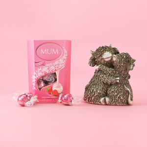 Mum Lindt 200g & Set of 2 Hugging Hamish Ornaments
