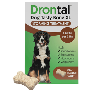 Drontal Tasty Bone XL Wormer Tablets for Large Dogs