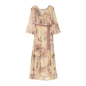 Sleeveless Maxi Dress With Floral Embroidery On The Chest (M)