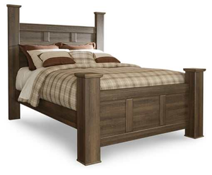 Juararo Dark Brown Poster Bed (Online Special Price)