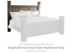 Default Title Juararo Dark Brown King/Cal. King Poster Headboard
