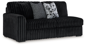 Armless Loveseat(34) Midnight-Madness Onyx Corduroy Modular Sectional Units