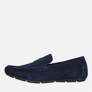French Connection Mens Suede Driving Loafers Marine