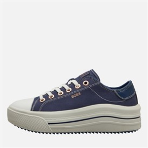 SKECHERS Womens Bobs Whinnie High Ranking Platform Trainers Navy